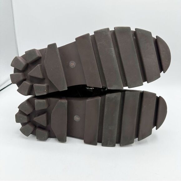 Kelsi Dagger Brooklyn Brave Chunky Platform Lug Sole Boots Chain Detail size 8M - Picture 12 of 16